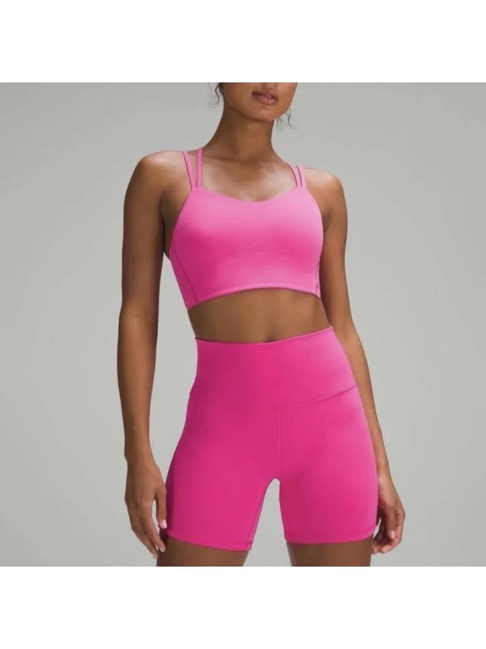 Lululemon Women’s Pink High Rise Align Shorts 4.5” Inseam Yoga Biker 4 Small